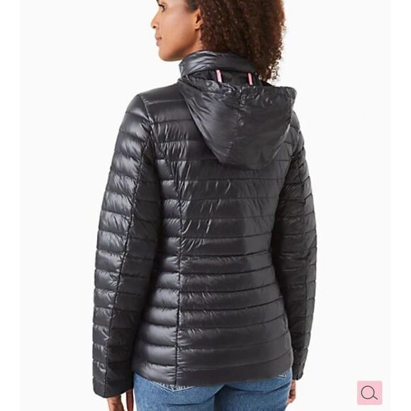 GORGEOUS Kate Spade School Essentials Women’s XS Packable Down Jacket Black - Picture 1 of 5